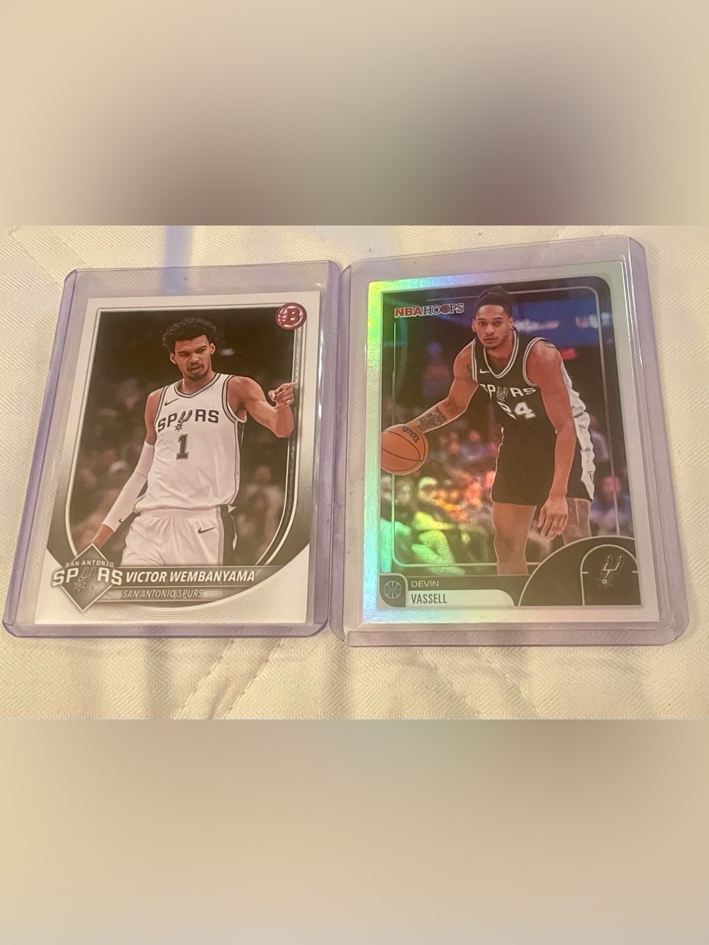 Victor Wembanyama 2026 Bowman Basketball-Devin Vassell Holo NBA Hoops-Spurs